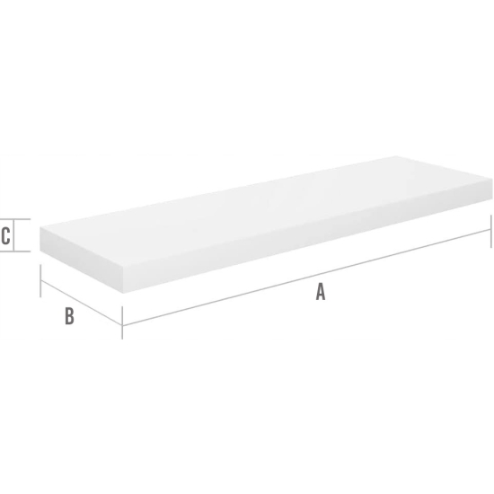 Półka samowisząca pływająca półka Scandic niewidoczny montaż biała 50 cm